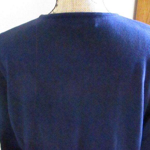 Lauren Ralph Lauren Women's Full Zip Cardigan, Long Sleeve,  Navy Blue, Size 2X - Picture 8 of 15